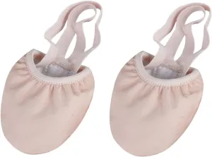 1pair Elastic Band Half Toe Shoes for Ballet Dance Professional Adult Dance Training Footwear Toe Protector for Yoga Pink