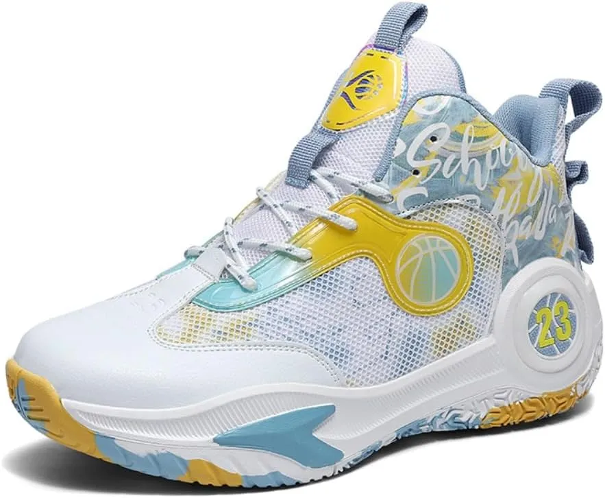 2023 Running Shoes Men's Shoes Sports Shoes Outdoor Shoes Basketball Shoes Training Shoes Sneakers (8.5,Yellow)
