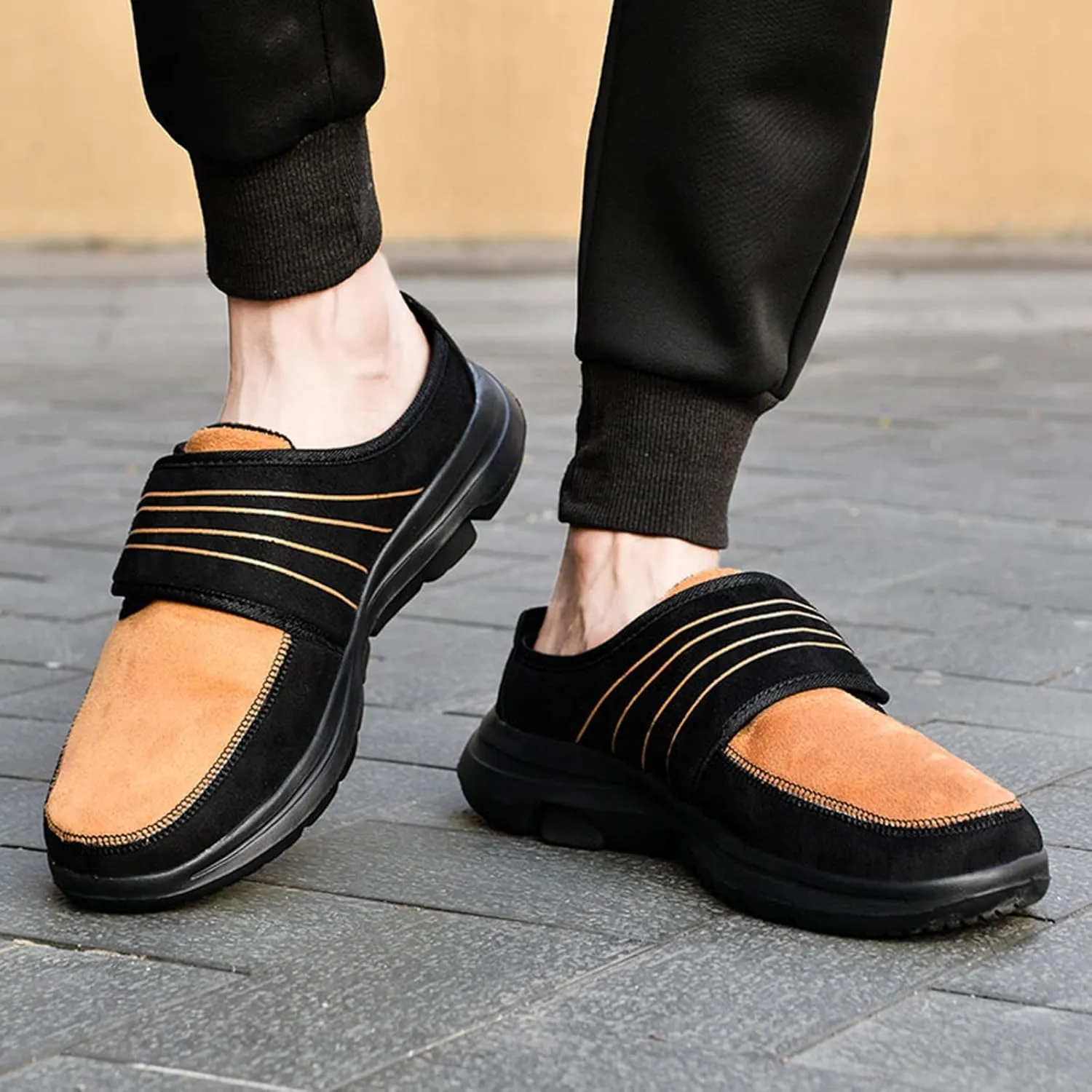 2025 New Couple Men's and Winter Walking Lightweight Soft Sole Non Slip Cover Height Increasing Shoes for Men Casual