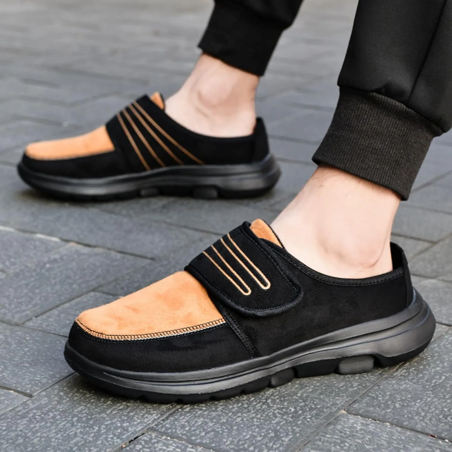 2025 New Couple Men's and Winter Walking Lightweight Soft Sole Non Slip Cover Height Increasing Shoes for Men Casual