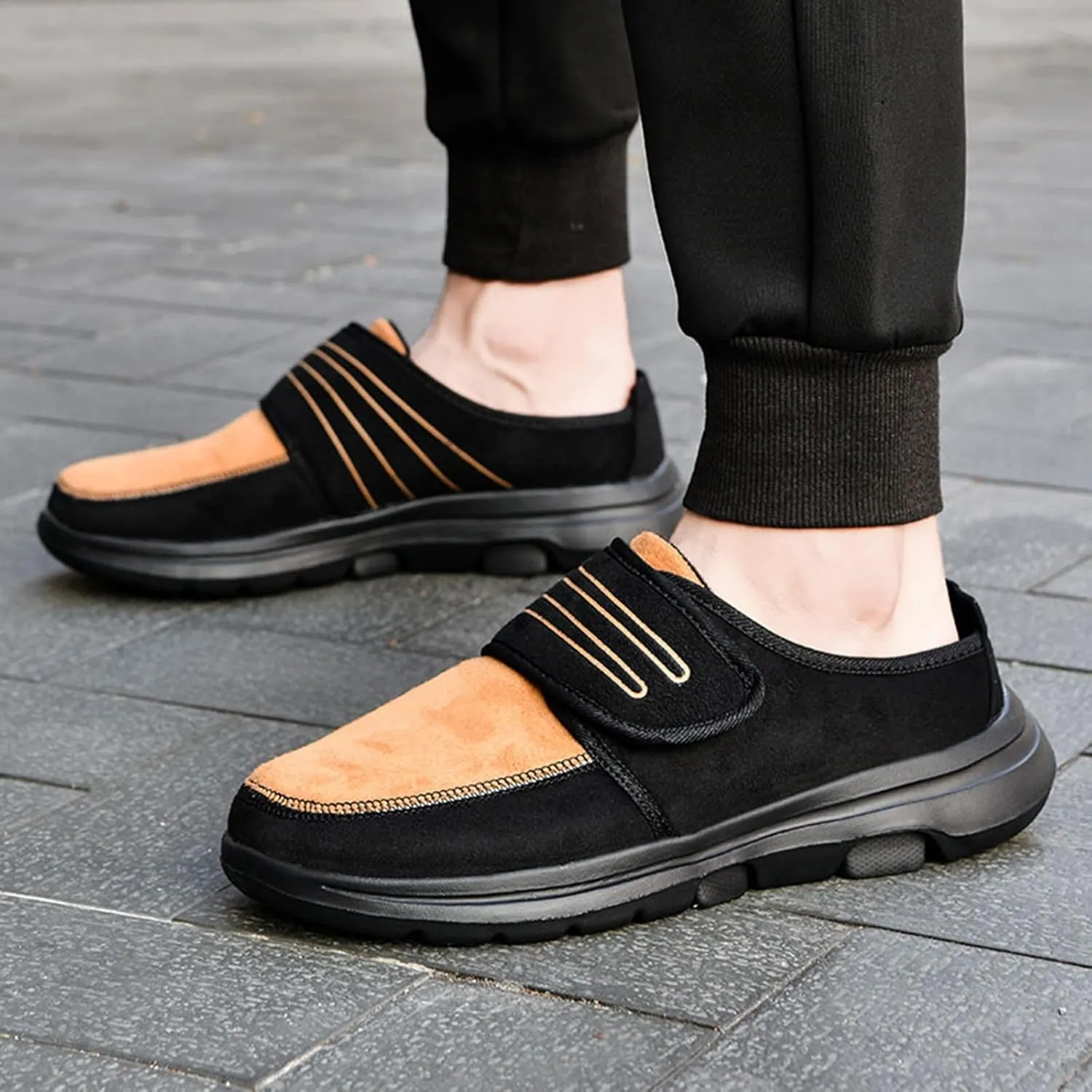 2025 New Couple Men's and Winter Walking Lightweight Soft Sole Non Slip Cover Height Increasing Shoes for Men Casual
