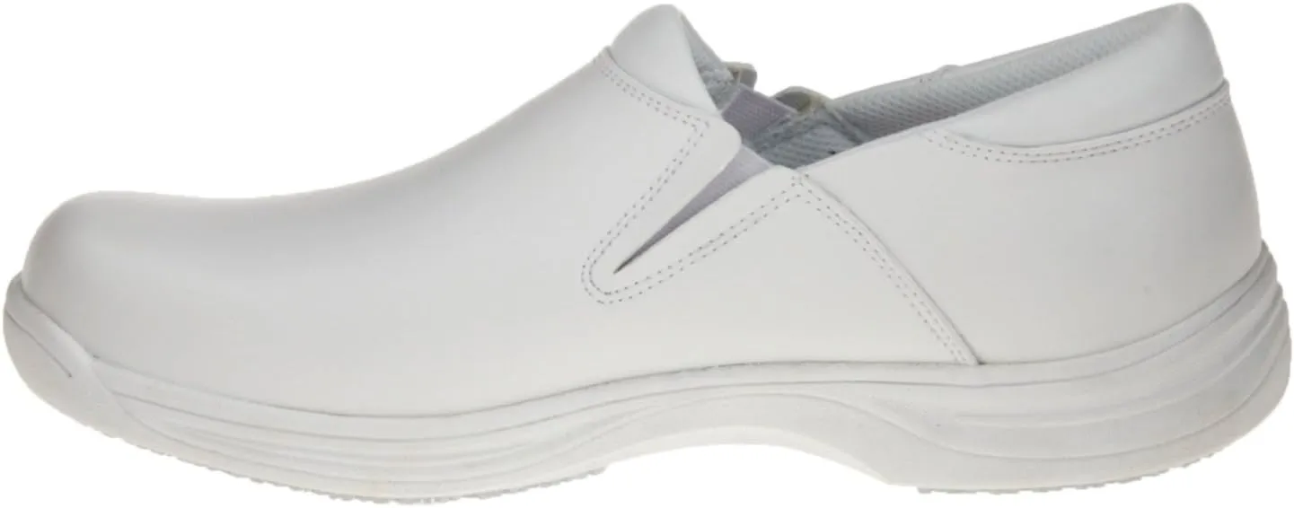 4705-8.5W Loafer Shoe,8-1/2,Wide,White,Plain,PR