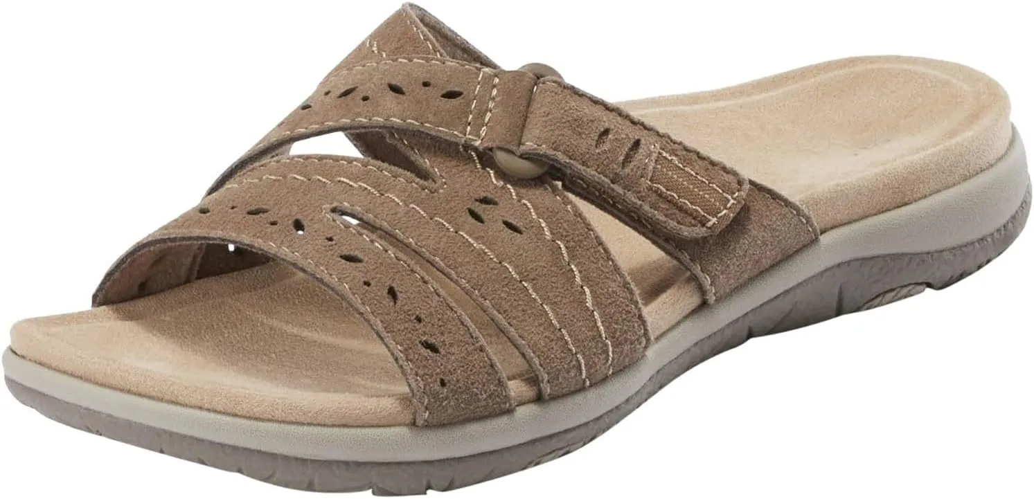 AMDBEL Orthopedic Sandals for Women Lightweight Casual Summer Slip On Slippers Comfortable Arch Support Sandals Shoes