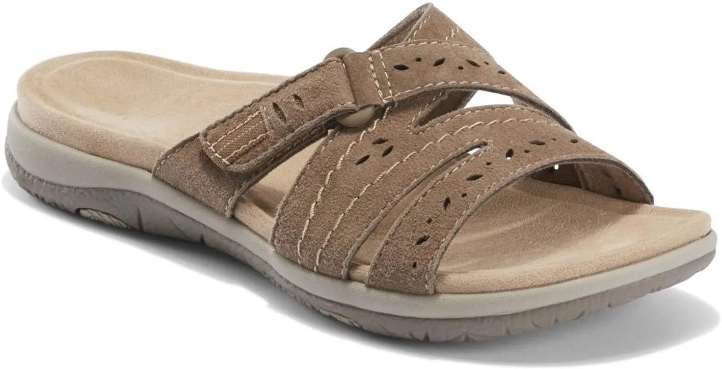 AMDBEL Orthopedic Sandals for Women Lightweight Casual Summer Slip On Slippers Comfortable Arch Support Sandals Shoes