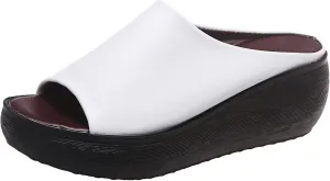 AMDBEL Slipper Sandals for Women Wedges Slides Sandals Dressy Platform Summer Comfortable Casual Slip On Shoes Beach Sandals