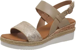 AMDBEL Womens Sandals 2024, Wedge Sandals For Women, Womens Open Toe Espadrilles Dressy Platform Sandals Slip on Elastic Ankle Strap Wedges Sandals, Orthopedic Wedge Sandals for Women Arch Support