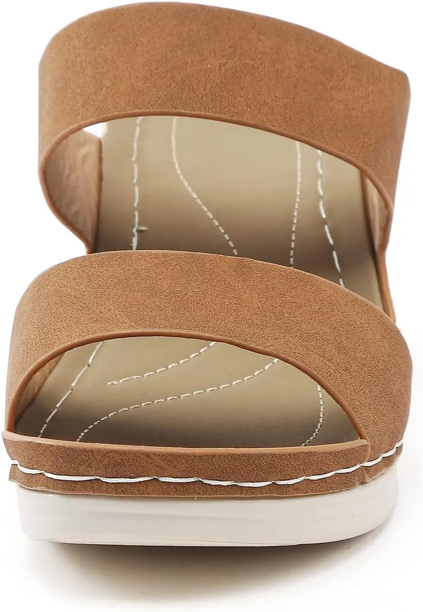 Arch Support Orthopedic Sandals for Women Comfortable Walking Shoes Lightweight Adjustable Straps Summer Beach Casual Outdoor Recovery Slides