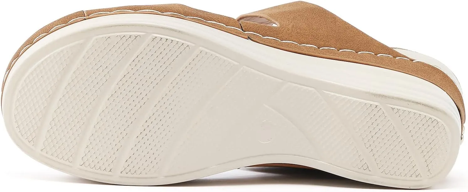 Arch Support Orthopedic Sandals for Women Comfortable Walking Shoes Lightweight Adjustable Straps Summer Beach Casual Outdoor Recovery Slides