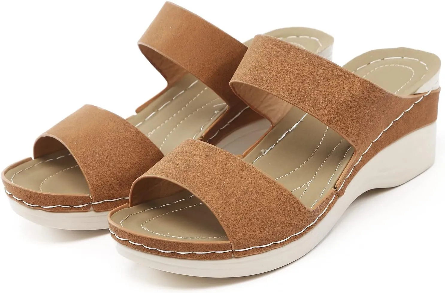 Arch Support Orthopedic Sandals for Women Comfortable Walking Shoes Lightweight Adjustable Straps Summer Beach Casual Outdoor Recovery Slides