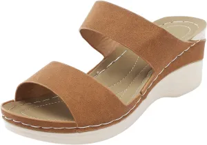 Arch Support Orthopedic Sandals for Women Comfortable Walking Shoes Lightweight Adjustable Straps Summer Beach Casual Outdoor Recovery Slides