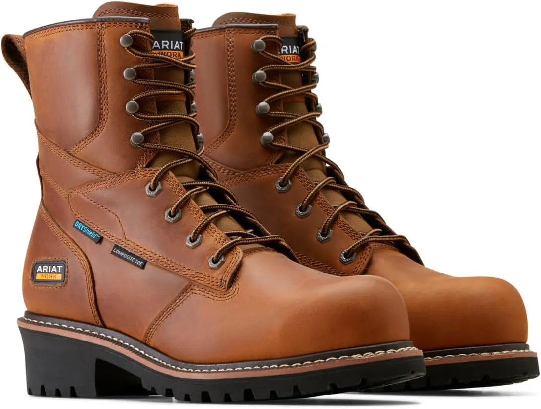 Ariat Men's Logger Shock Shield Waterproof Composite Toe Work Boot