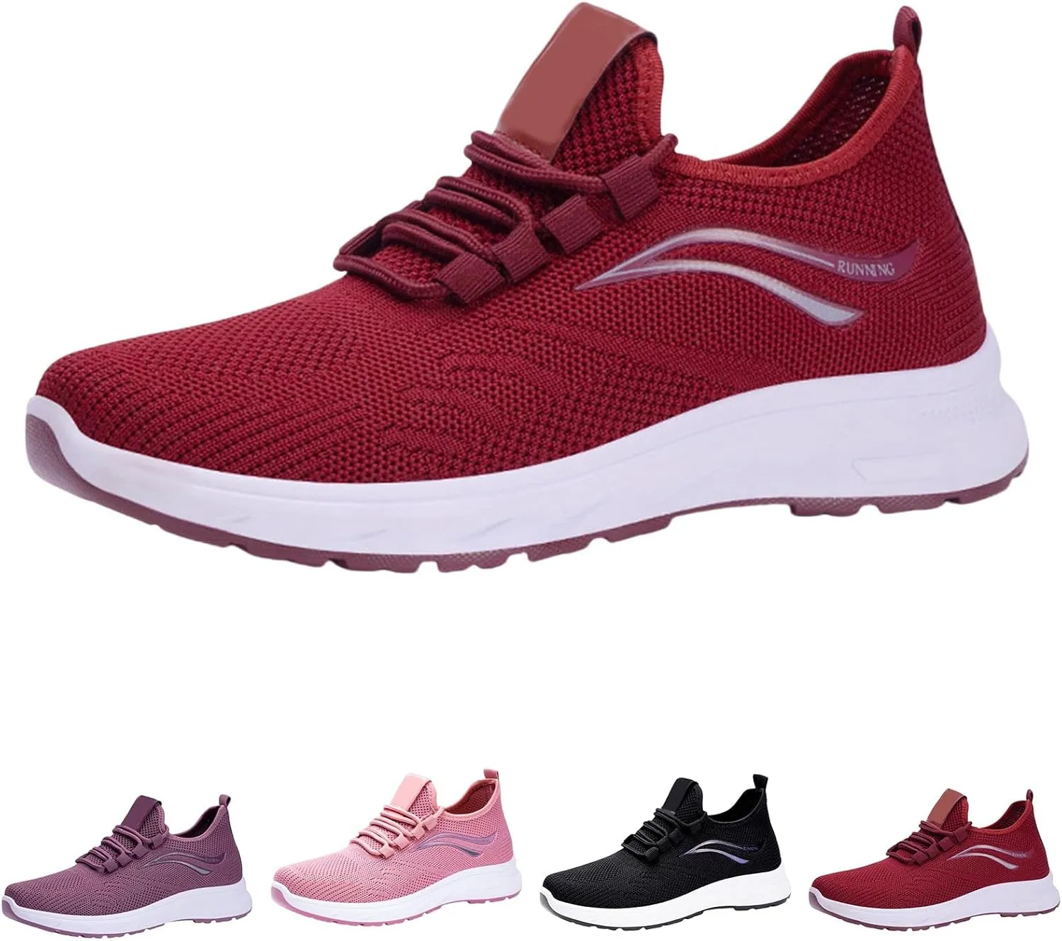 Athletic Shoes Women Slip On Soft Foam Sole Sports Shoes Breathable Mesh Sneakers Causal Walking Workout Tennis Shoes