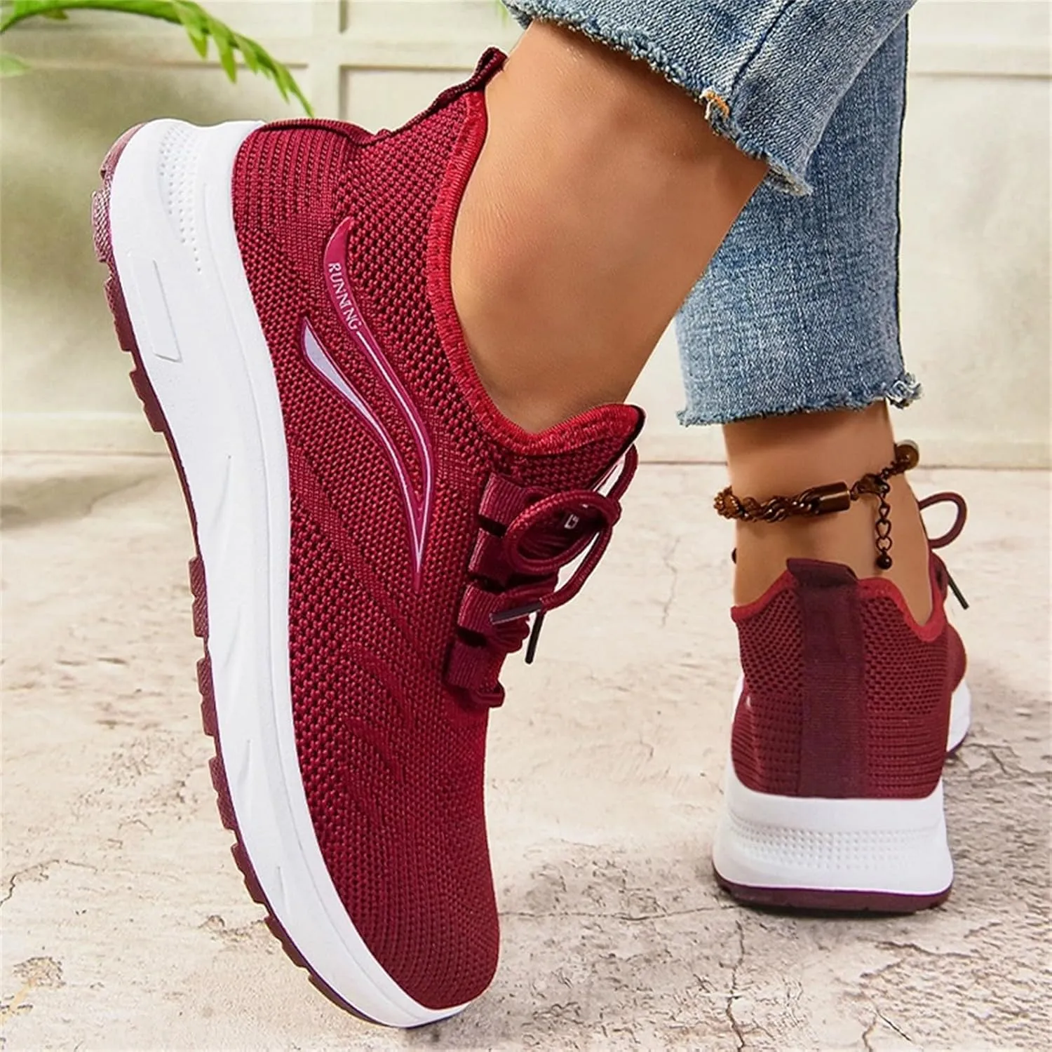 Athletic Shoes Women Slip On Soft Foam Sole Sports Shoes Breathable Mesh Sneakers Causal Walking Workout Tennis Shoes