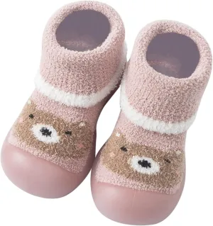 Baby Girl Shoes,Kids Boys Girl Shoes First Walkers Thickened Warm Cartoon Socks Shoes Antislip Prewalker Cute Shoes