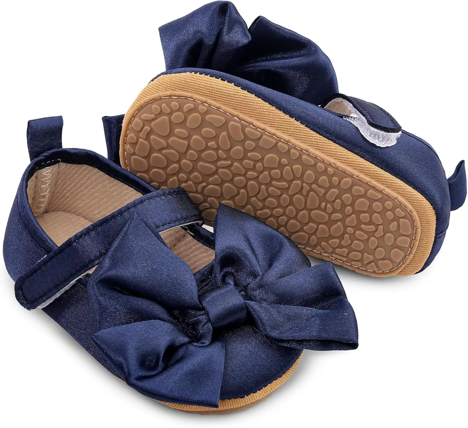 Baby Girls Princess Shoes Bowknot Soft Sole Mary Jane Flat Non Slip Wedding Dress Shoes for Infant Toddlers