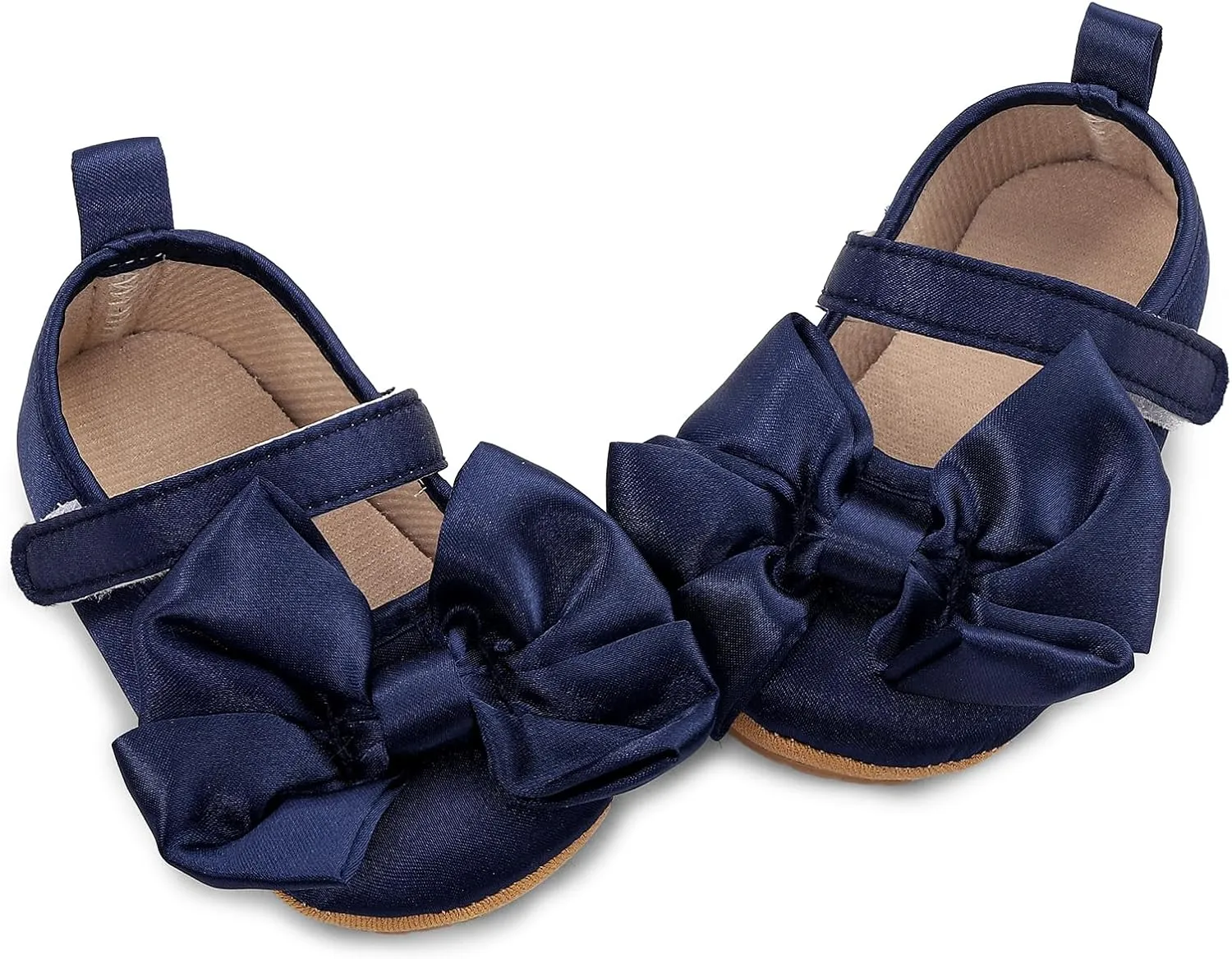 Baby Girls Princess Shoes Bowknot Soft Sole Mary Jane Flat Non Slip Wedding Dress Shoes for Infant Toddlers