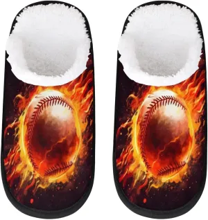 Ball Golf Pattern Slippers for Women Soft Non-Slip Indoor Slippers Home Slippers