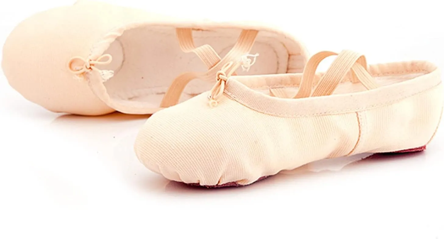 Ballet Shoes for Girls Practise Dance Solid Performance Slipper Canvas Split Sole Shoes for Kids Toddlers