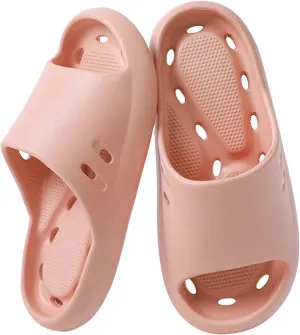 Bath Slippers Lightweight Beach Sandals Soft Sole Open Toe Non Slip Summer Bathroom Indoor House Slippers with Drain Holes
