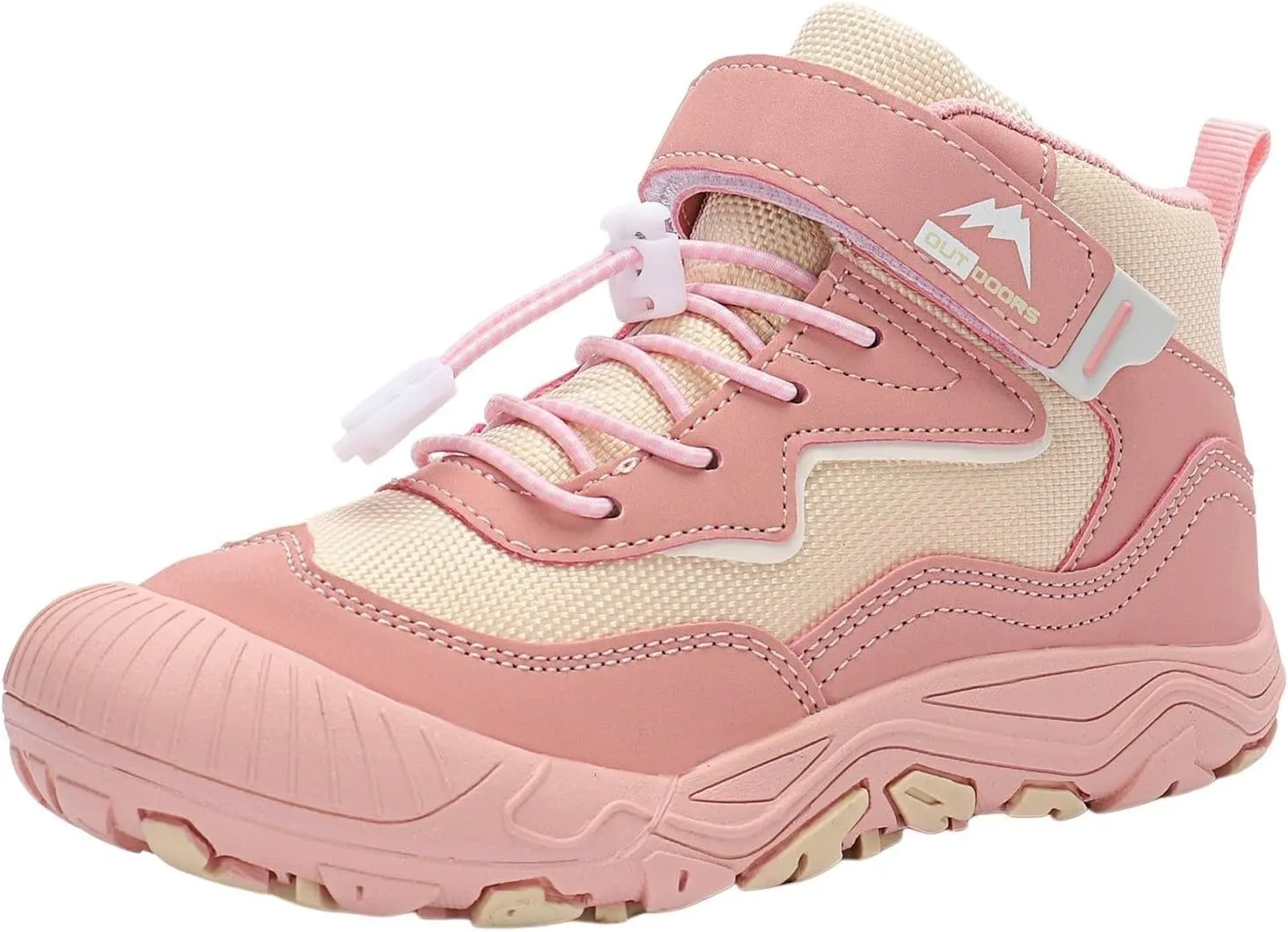 Boys Girls Hiking Sneakers High Top Lace-Up Lightweight Breathable Outdoor Athletic Shoes Tennis Soccer Sports Shoes