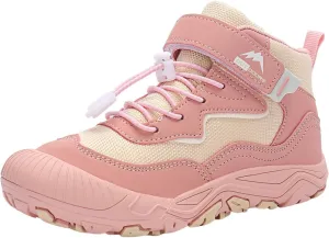 Boys Girls Hiking Sneakers High Top Lace-Up Lightweight Breathable Outdoor Athletic Shoes Tennis Soccer Sports Shoes