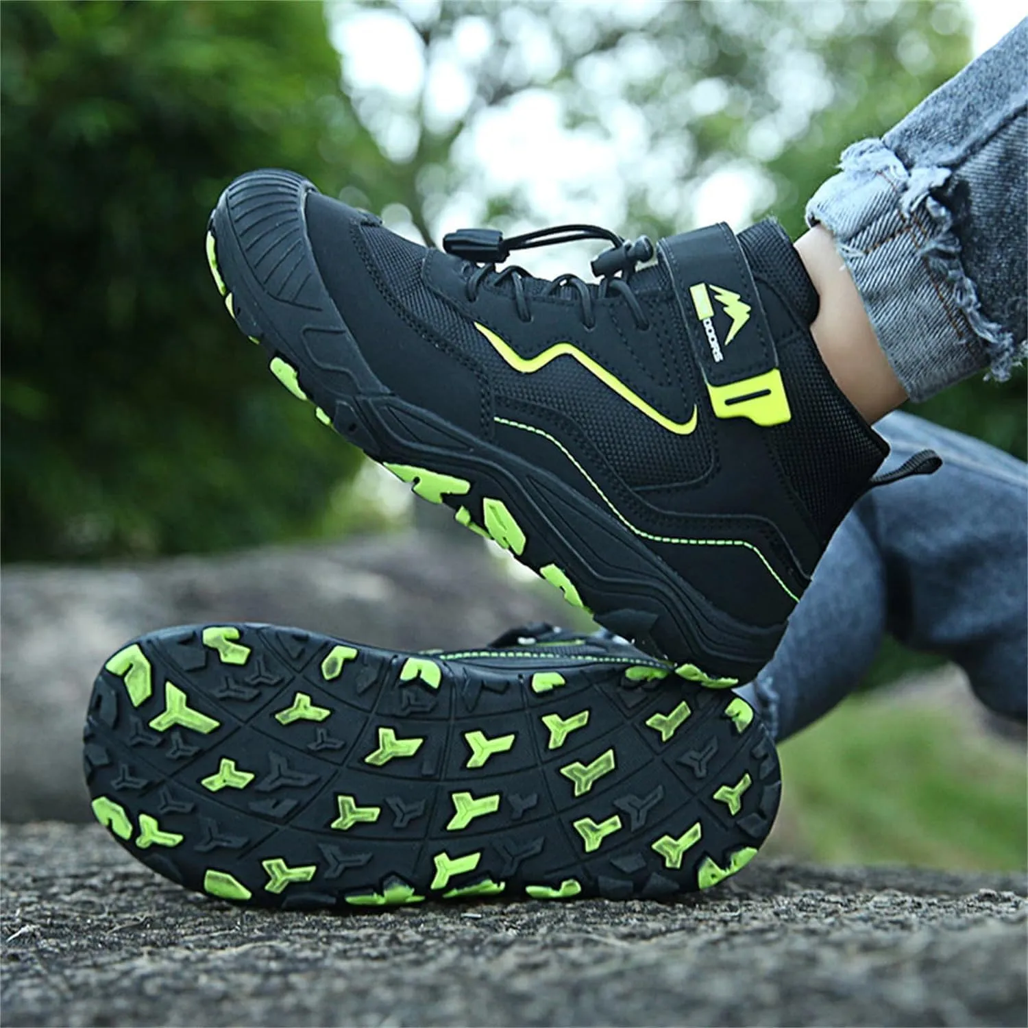 Boys Hiking Boots Outdoor High Top Boys Girls Outdoor Walking Climbing Sneaker Comfortable Adventure Trekking Shoes