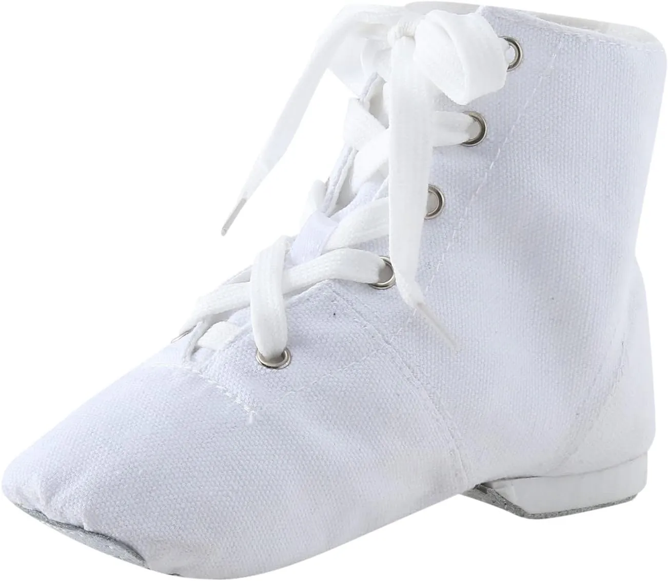Canvas Jazz Dance Boots Ballet Dancing Sneakers for Boys Girls Kid Lace-up Practice Soft-Soled Ankle Boots
