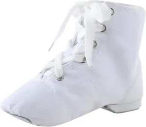 Canvas Jazz Dance Boots Ballet Dancing Sneakers for Boys Girls Kid Lace-up Practice Soft-Soled Ankle Boots