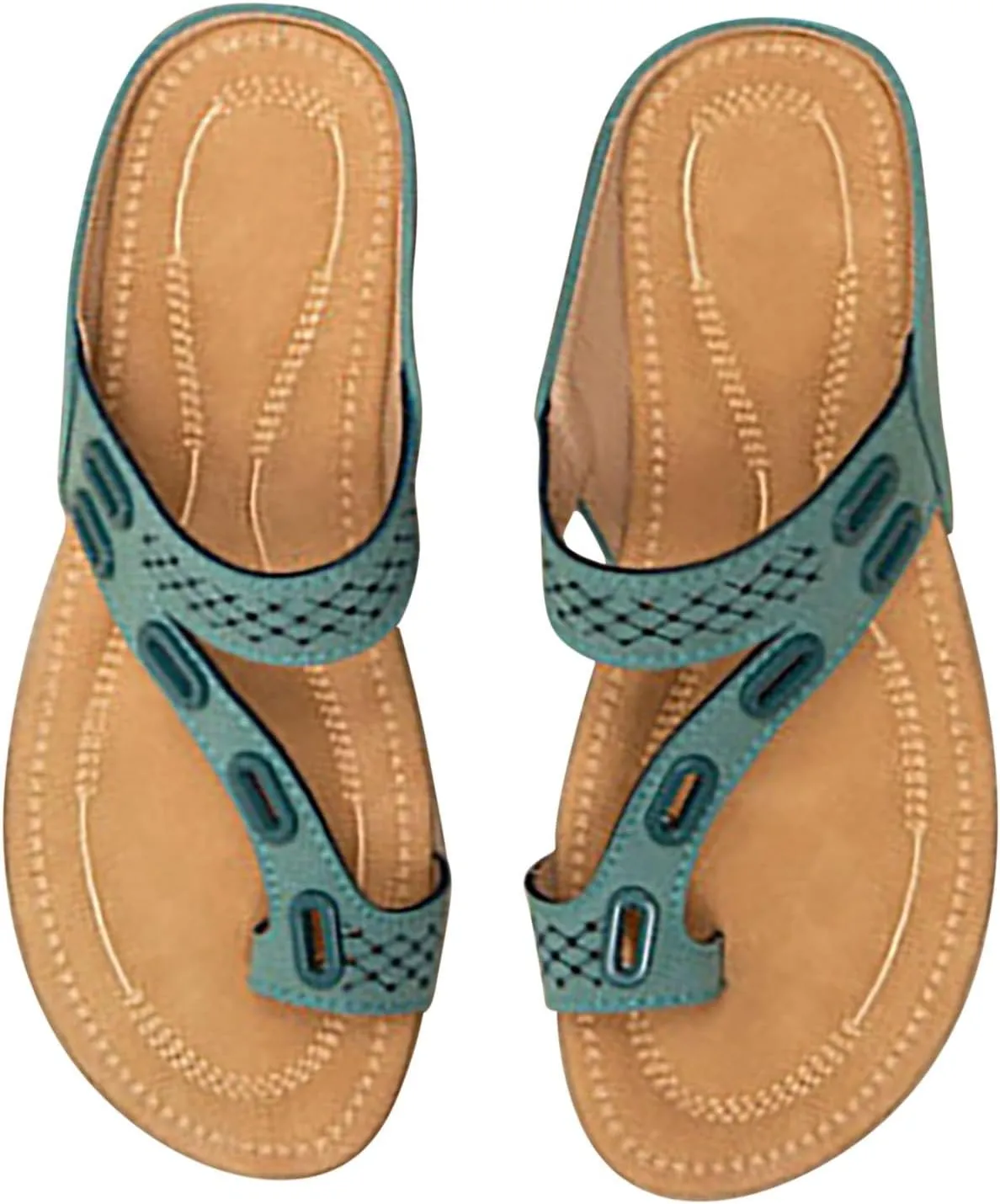 Casual Walking Sandals Women Open Toe Elastic Strap Rhinestone Slip On Flat Comfortable Orthopedic Arch Support Summer Shoes Non Slip