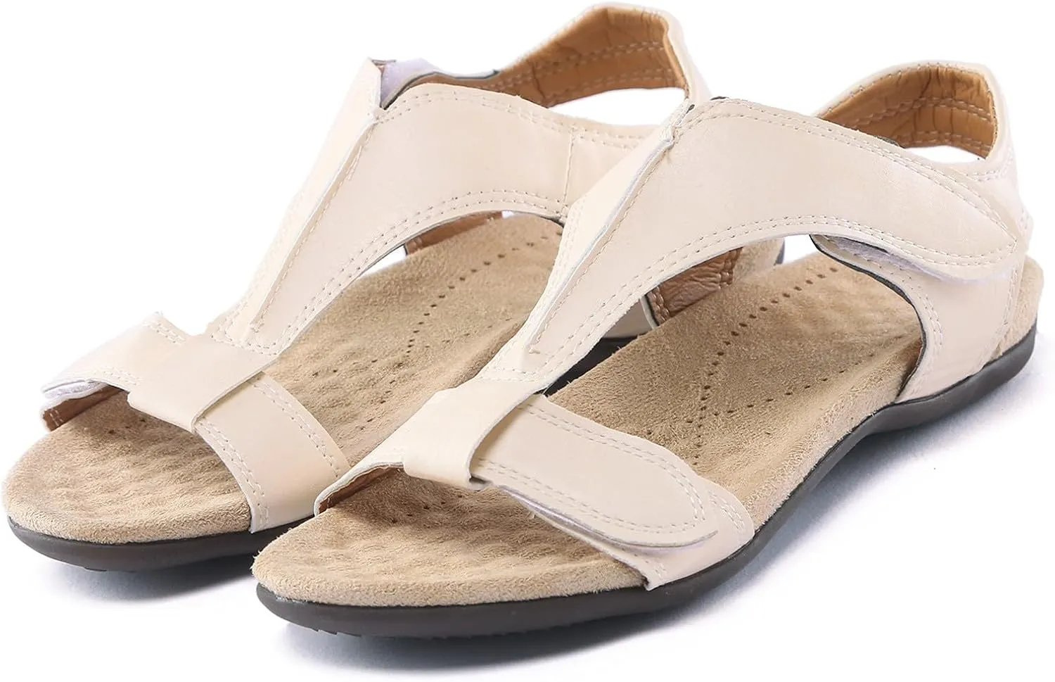 Cathalem Orthopedic Sandals for Women, Womens Arch Support Flat Sandals Flat Arch Beach Sandals Walking Sandals Women Comfort