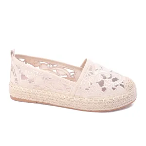Celestia Lace Espadrille - Beige