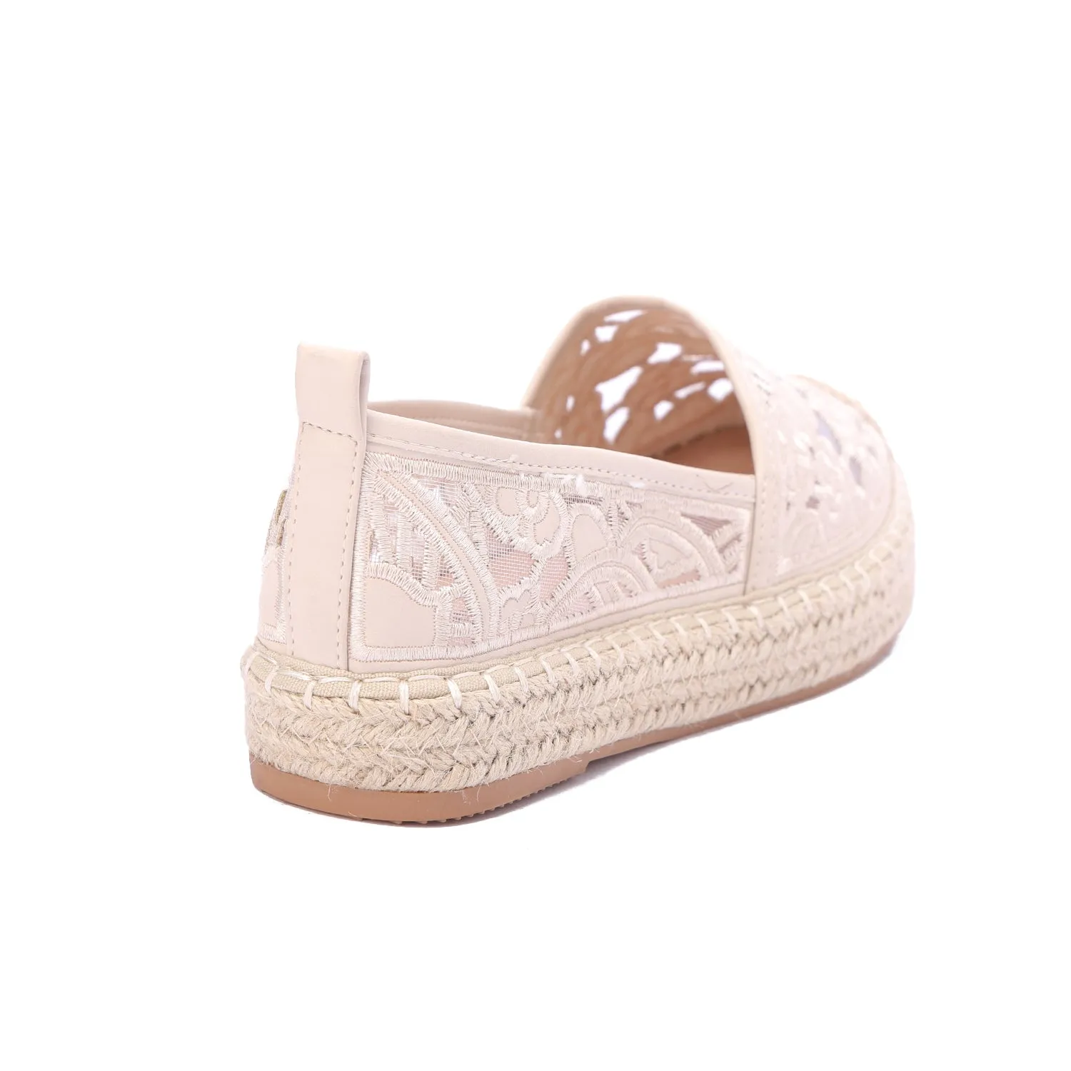 Celestia Lace Espadrille - Beige