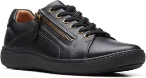Clarks Women's Nalle Lace Sneaker, Black/Black, Size 9