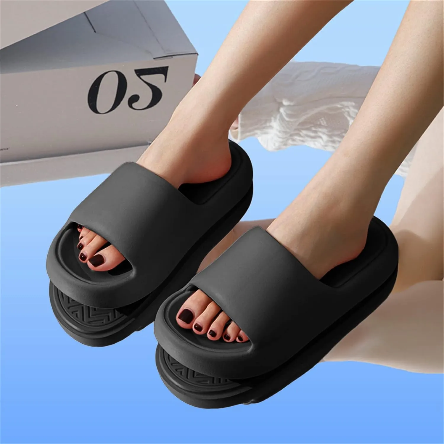 Cloud Slides Women and Men Non Slip Slides Shower Shoes for Living Room Pool Beach Spa Public Showers