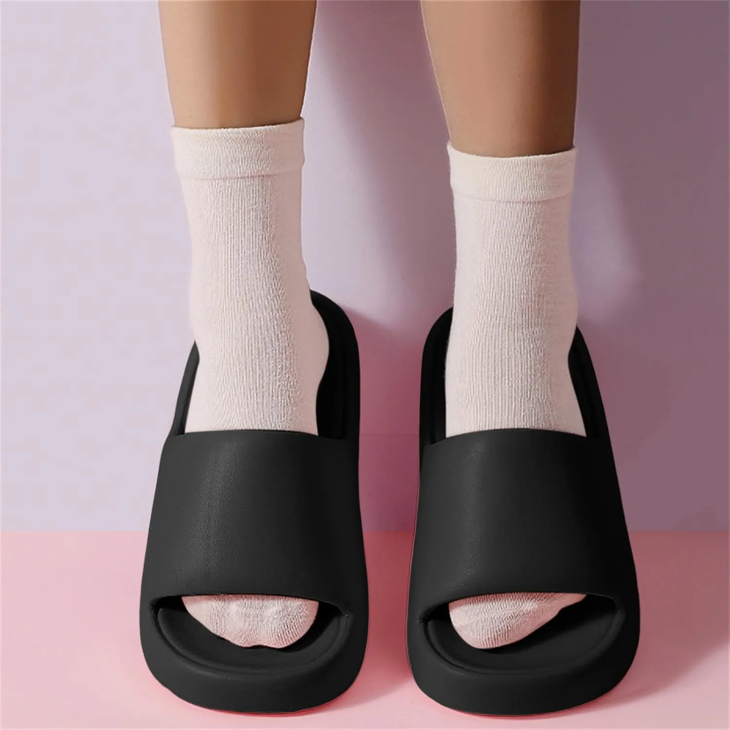Cloud Slides Women and Men Non Slip Slides Shower Shoes for Living Room Pool Beach Spa Public Showers