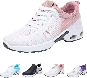 Comfortwear Shoes for Women Slip On Breathable Walking Shoes Lightweight Lace-up Tennis Sneakers Anti-Slip Fashion Sneakers