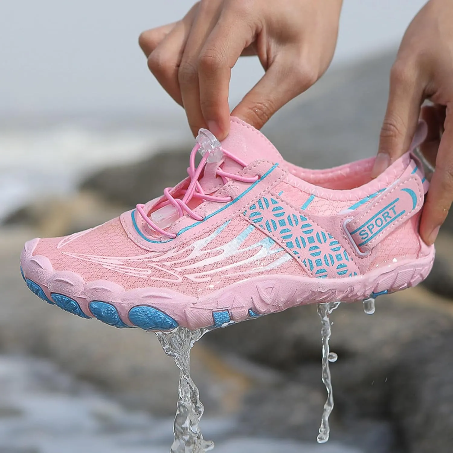Couple Sports Shoes Outdoor Wading Non Slip Beach Diving Shoes Swimming Riding Fitness Womens Sneaker