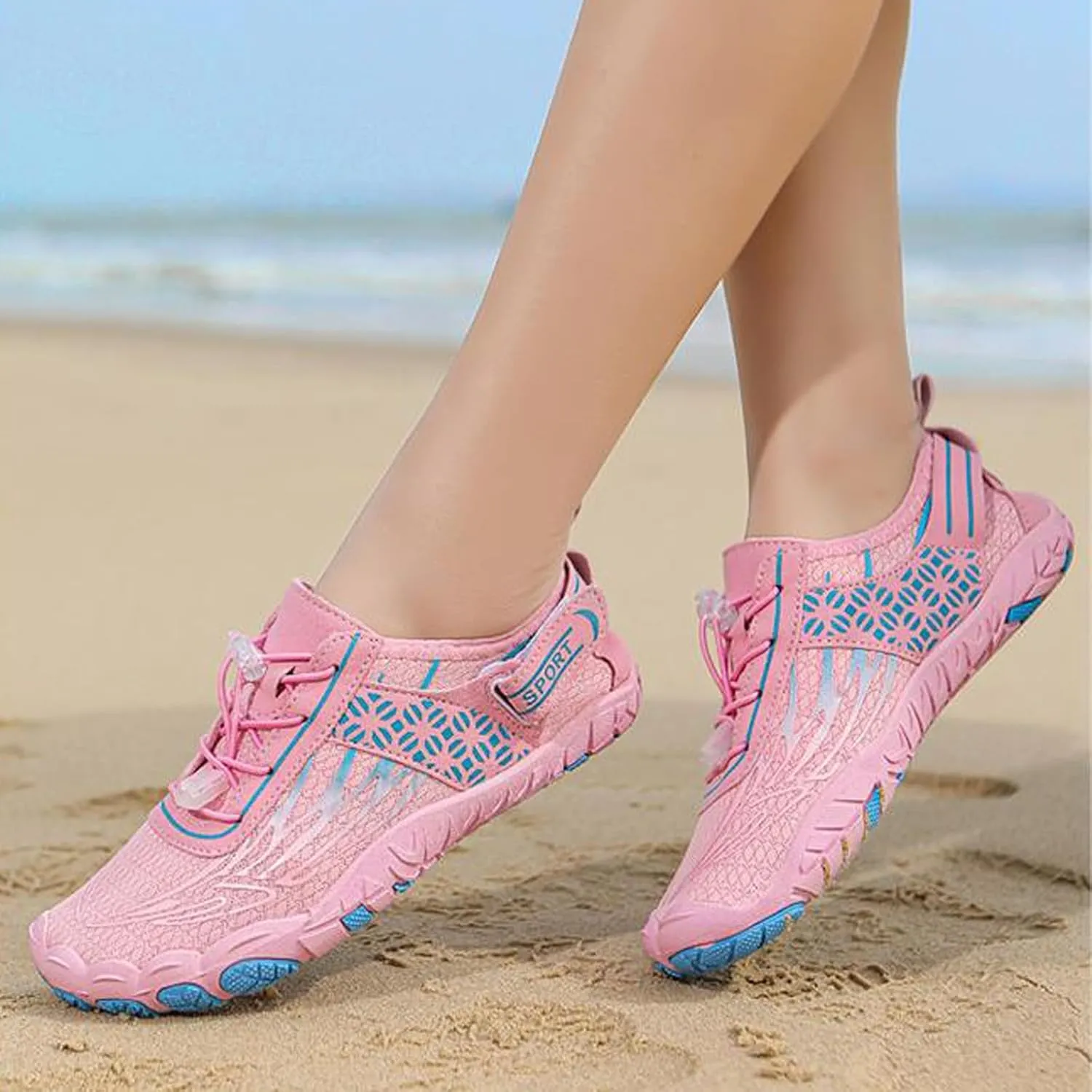 Couple Sports Shoes Outdoor Wading Non Slip Beach Diving Shoes Swimming Riding Fitness Womens Sneaker