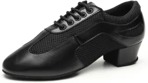 Dance Shoes for Women Ballroom Practice Training Split Sole Dancing Shoes 1.5 Inch Low Heel Latin Salsa Shoes