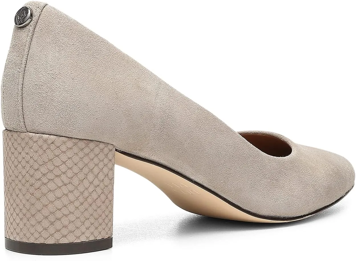 Donald Pliner Women's Stephani High Crepe Fabric ?C 2?? Block, Chunky Heels Dress Shoes, Classic Pump