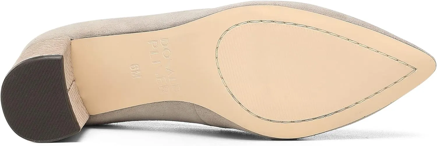 Donald Pliner Women's Stephani High Crepe Fabric ?C 2?? Block, Chunky Heels Dress Shoes, Classic Pump