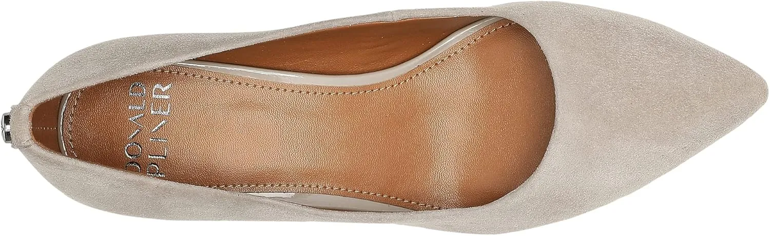 Donald Pliner Women's Stephani High Crepe Fabric ?C 2?? Block, Chunky Heels Dress Shoes, Classic Pump