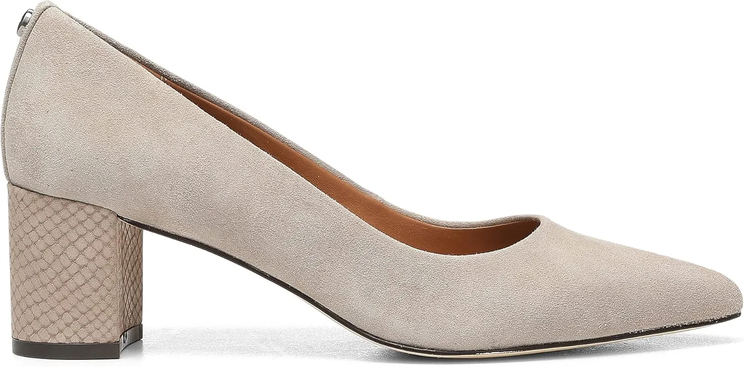 Donald Pliner Women's Stephani High Crepe Fabric ?C 2?? Block, Chunky Heels Dress Shoes, Classic Pump