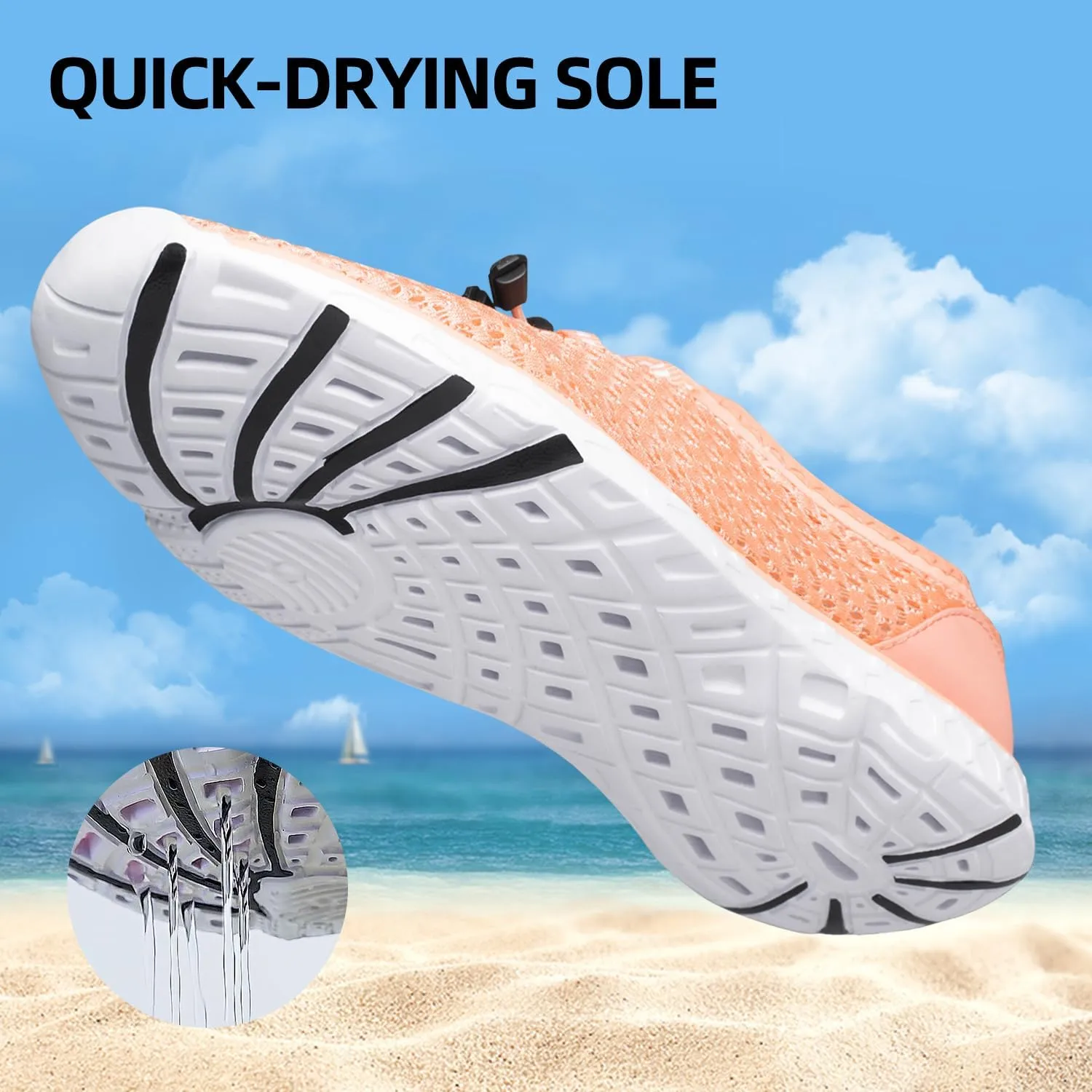 DOUSSPRT Women's Water Shoes Quick Drying Sports Aqua Shoes