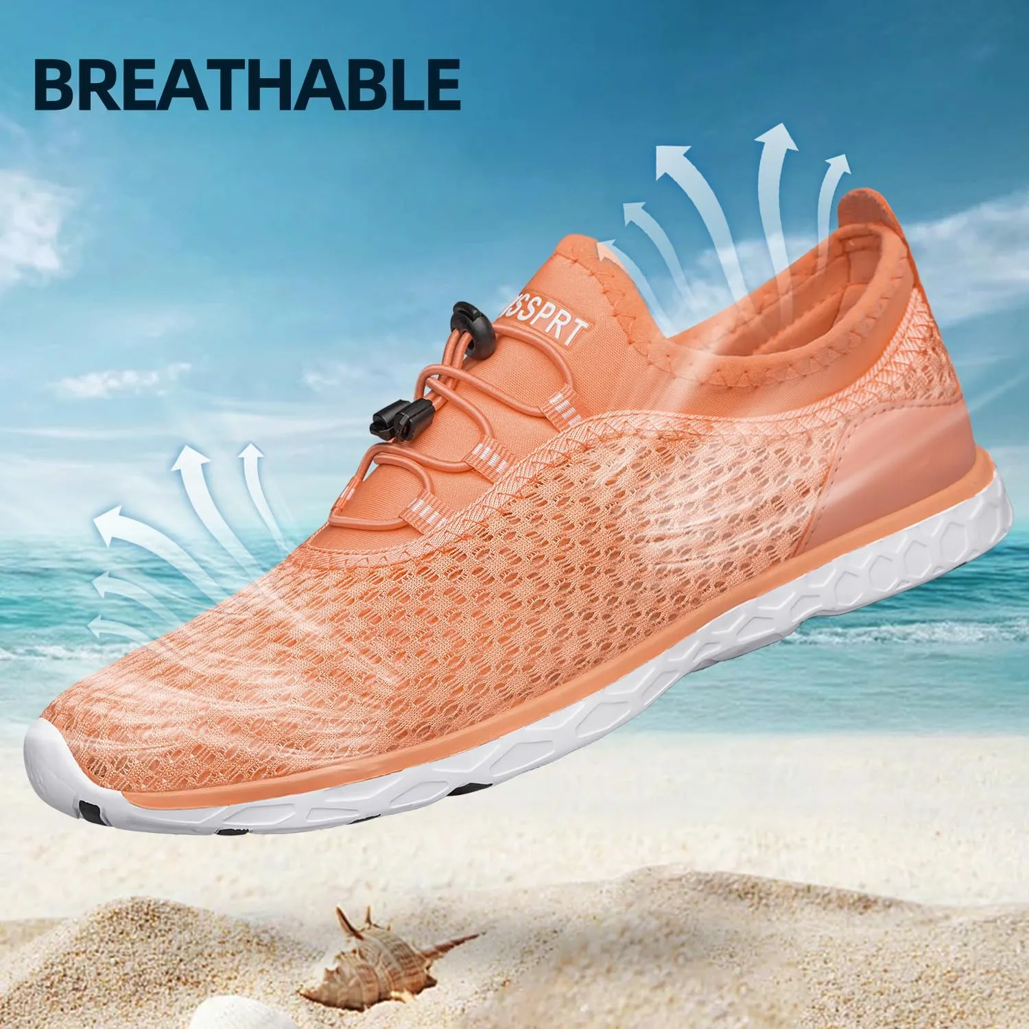 DOUSSPRT Women's Water Shoes Quick Drying Sports Aqua Shoes