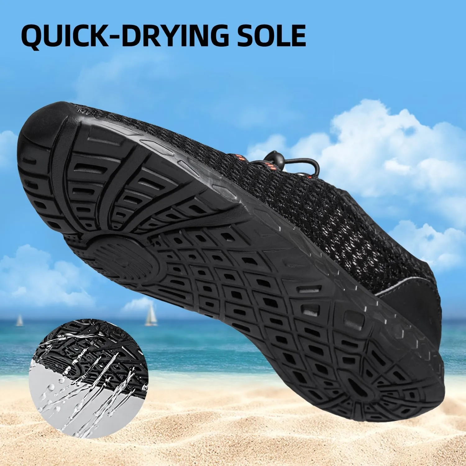 DOUSSPRT Women's Water Shoes Quick Drying Sports Aqua Shoes