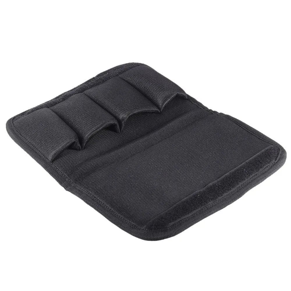 Durable Trombone Euphonium Trumpet Mouthpiece Pouch Bag with 4 Soft Compartments Black Woodwind Instrument Parts