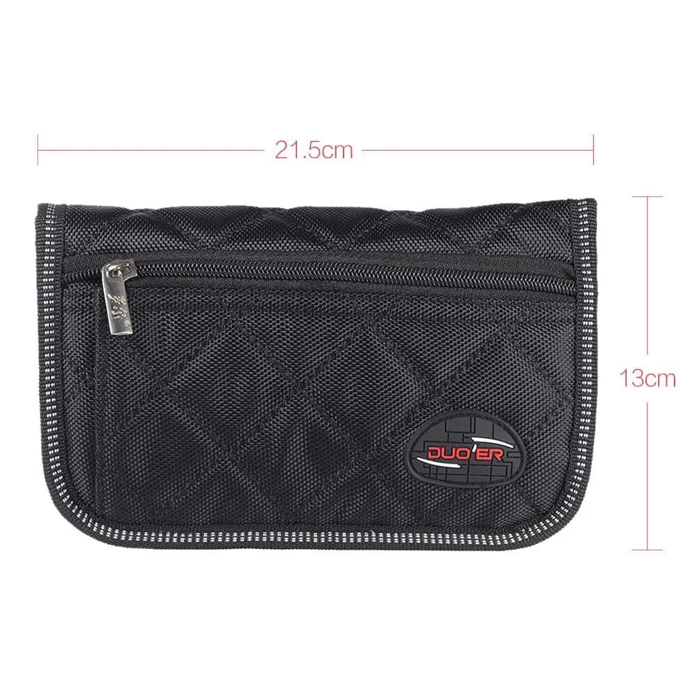 Durable Trombone Euphonium Trumpet Mouthpiece Pouch Bag with 4 Soft Compartments Black Woodwind Instrument Parts