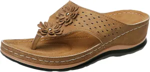 Eduavar Sandals Women Dressy Summer, Orthopedic Sandals for Women Summer Breathable Open Toe Flip Flops Causal Beach Sandals