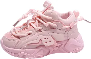 Fashion Spring and Summer Children Sports Shoes for Boys and Girls Thick Soles Non Slip Size 4 Baby Girl Shoes (Red, 8-9 Years Little Child)